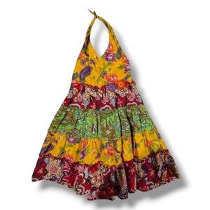Heartworks Girls Multicolor Floral Paisley Halter A-Line Dress – Size 6